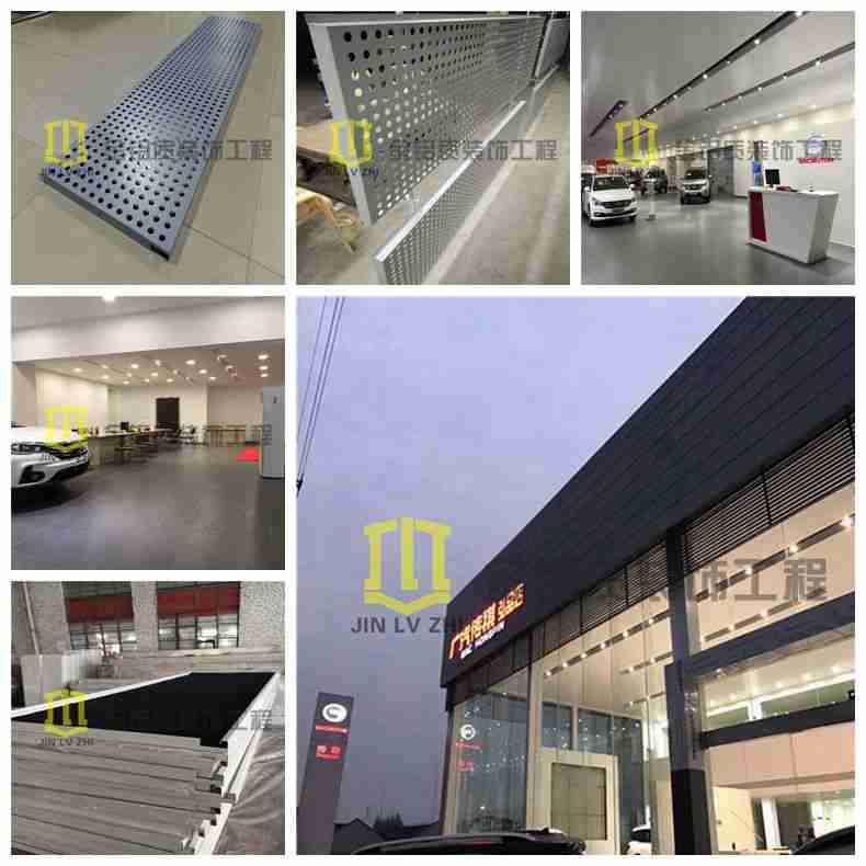 金铝质铝单板工程传祺4s汽车店完美竣工，外观时尚美观